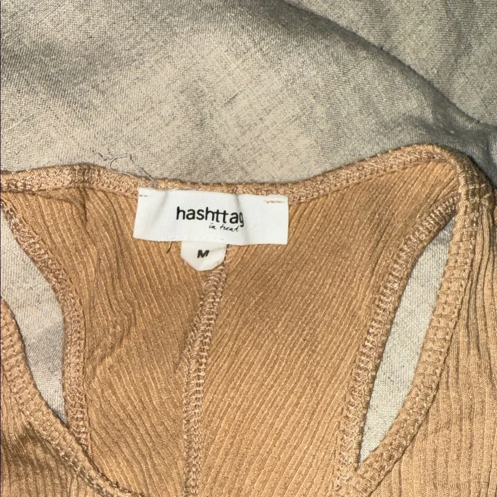 Women’s Hashtag Ribbed Racerback Tank - Picture 3 of 4